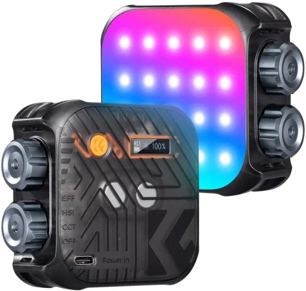 K&F Mini RGB Video Light with a Built-in Battery | KF34.036 LED Front Light
